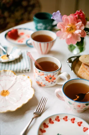 Rice ceramic teacup - Stripes - RICE