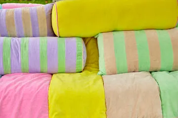 Rice cushion 40x80 cm - Neon green-beige - RICE