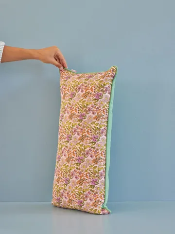 Rice cushion flowers 30x60 cm - Multi-green - RICE