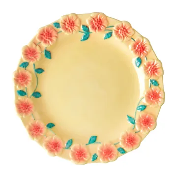 Rice Embossed Flower small plate Ø20 cm - Creme - RICE