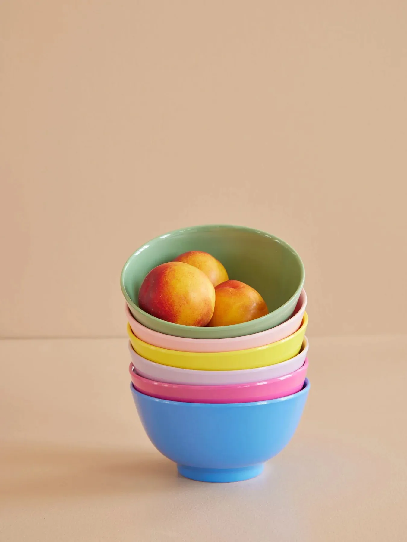 Rice melamine bowl medium Ø15 cm 6 pieces, Multicolor RICE