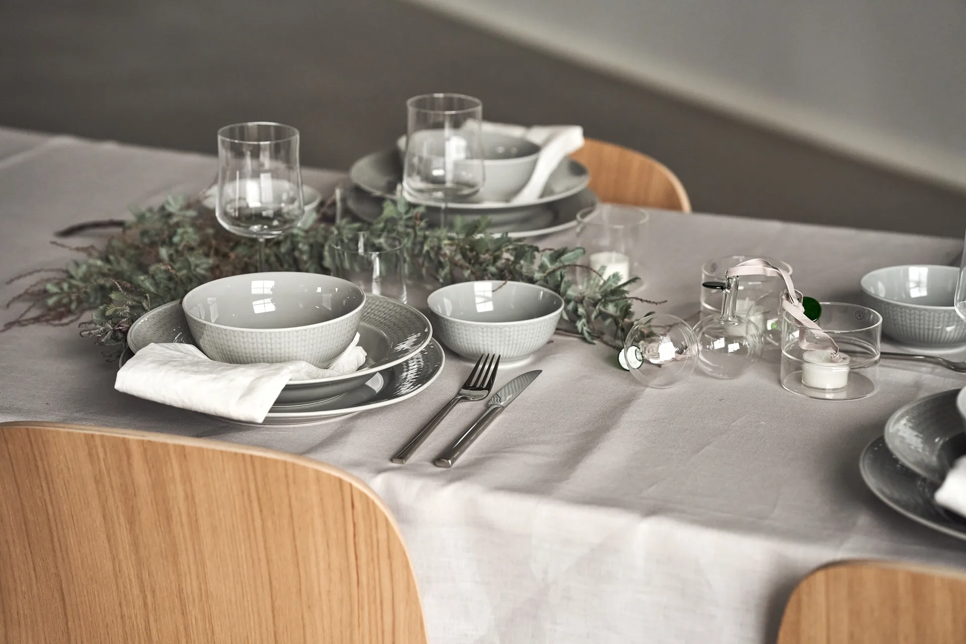 Swedish Grace deep plate 25 cm 6-pack Mist(grey),  Rörstrand