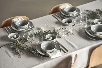Swedish Grace deep plate 25 cm 6-pack Mist(grey) - Rörstrand