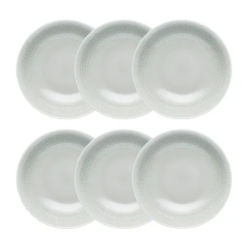 Swedish Grace deep plate 6-pack Mist (grey) - Rörstrand