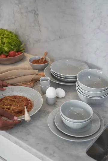 Swedish Grace deep plate 6-pack Mist (grey) - Rörstrand