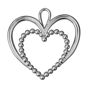 Karen Blixen pearl heart Christmas ornament 6.5 cm - Silver-plated - Rosendahl