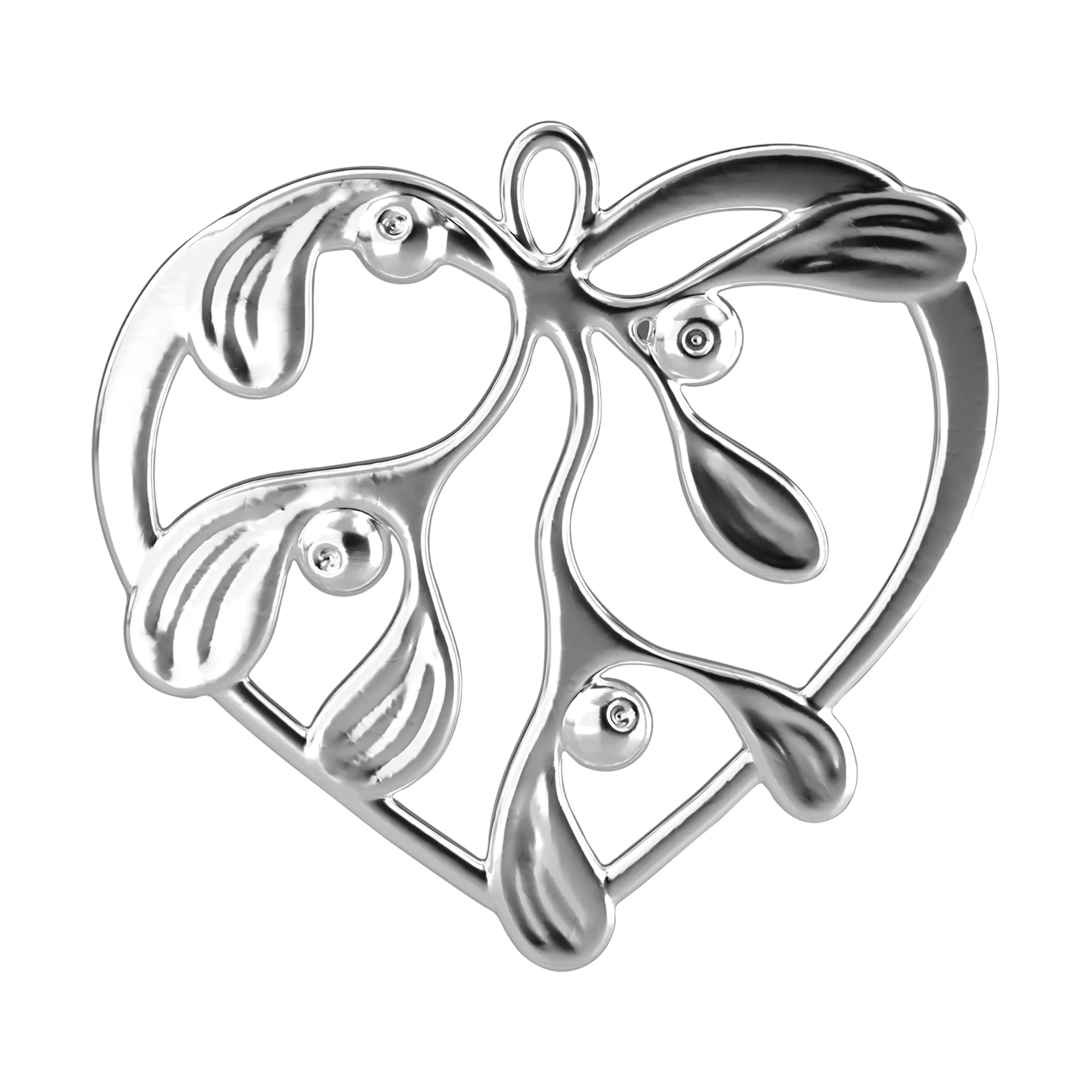 Karen Blixen under the mistletoe, Silver-plated, 6 cm Rosendahl