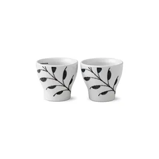 Black Fluted mega egg cup 2-pack, 4.8 cm Royal Copenhagen