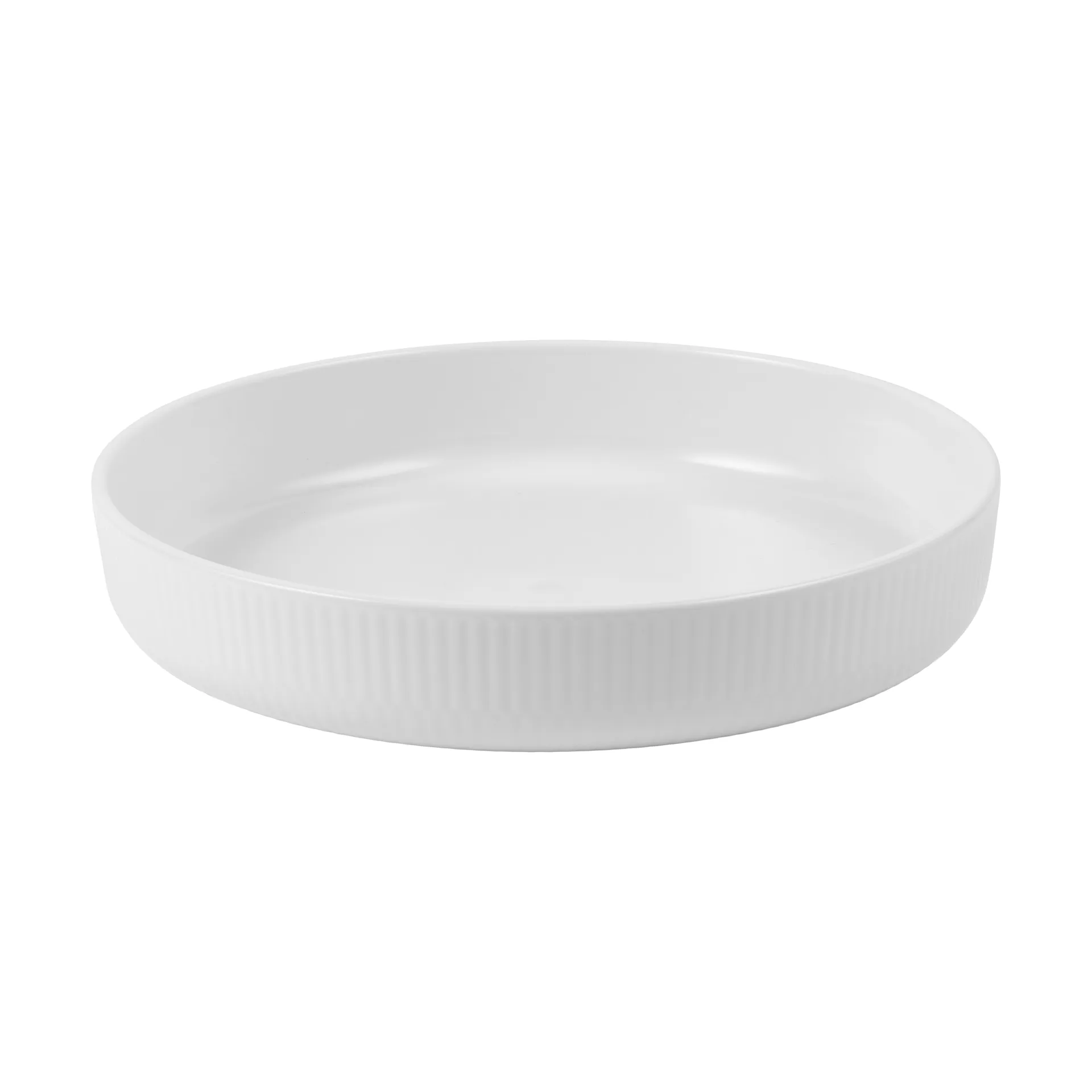 White Fluted oven dish Ø27 cm, White Royal Copenhagen