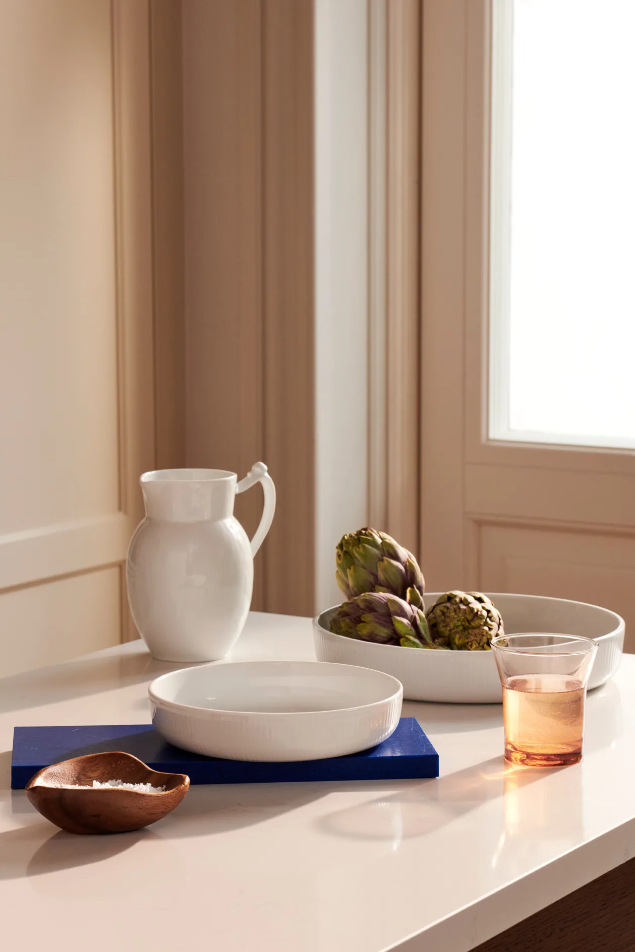 White Fluted oven dish Ø27 cm, White Royal Copenhagen