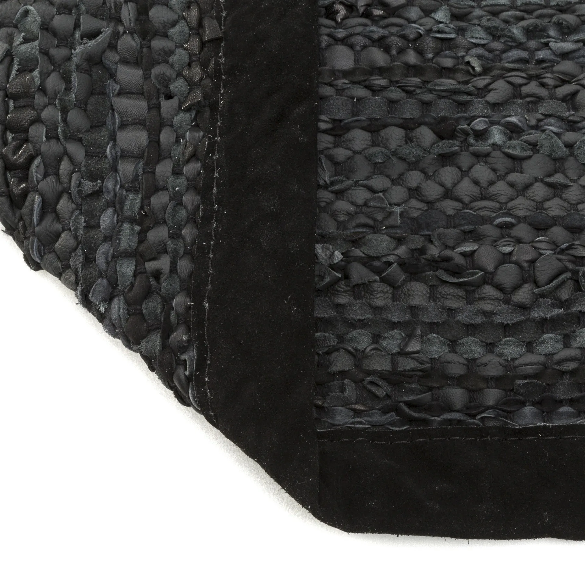Leather rug 60x90 cm, Black (black) Rug Solid