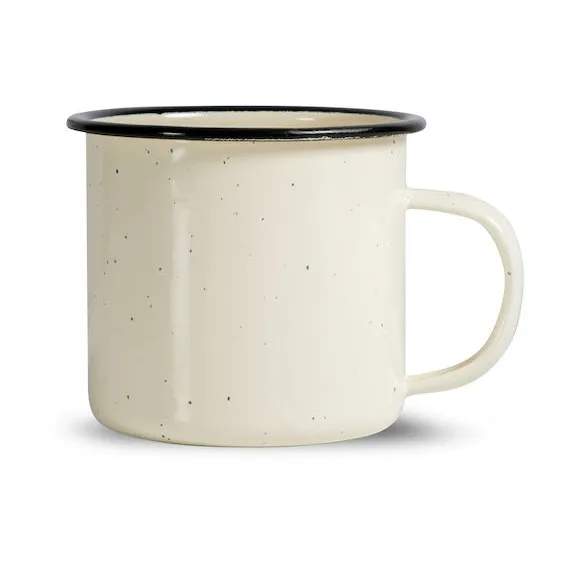 Doris enamel mug 35 cl, Beige Sagaform