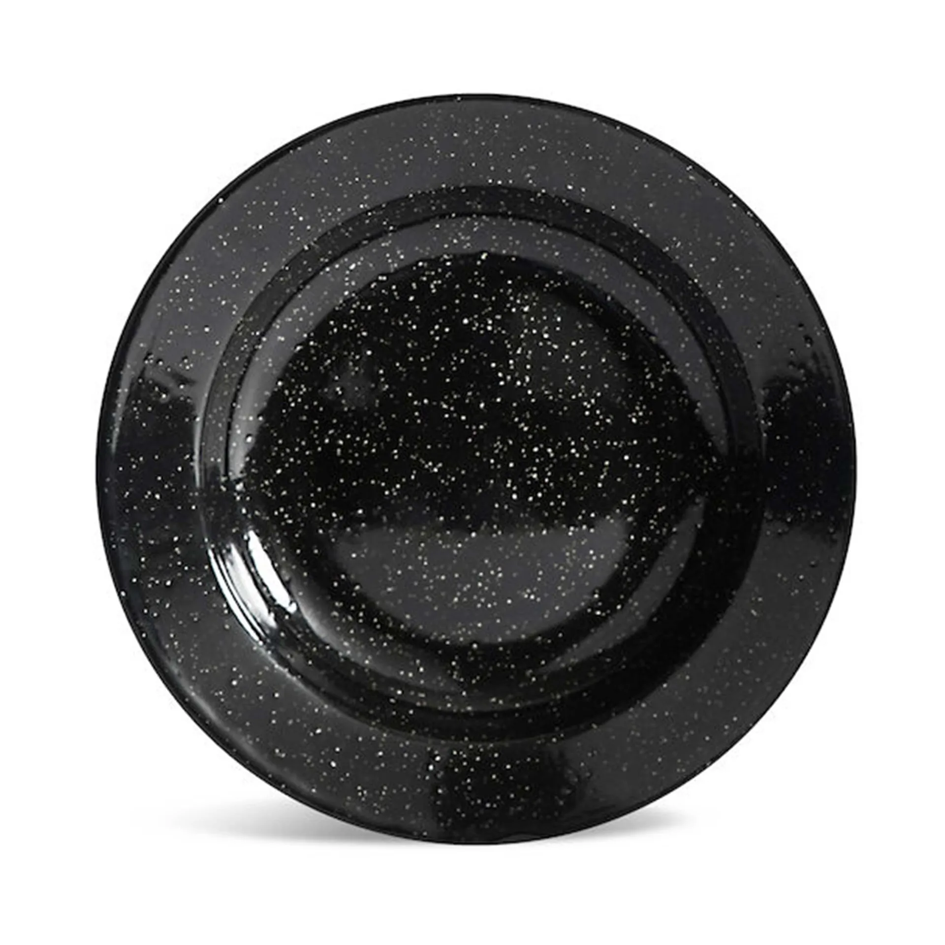 Doris enamel plate Ø20 cm, Black Sagaform