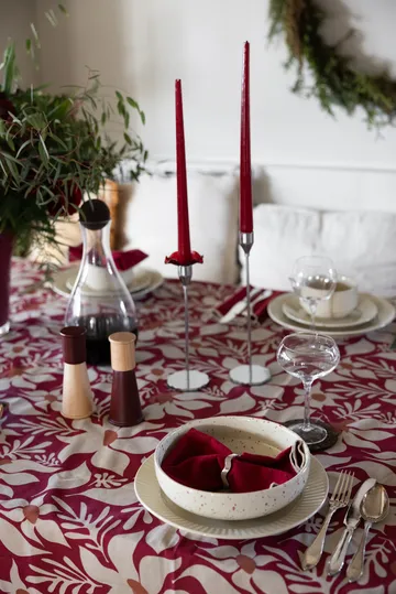 Edith tablecloth 150x280 cm - Wine red - Sagaform