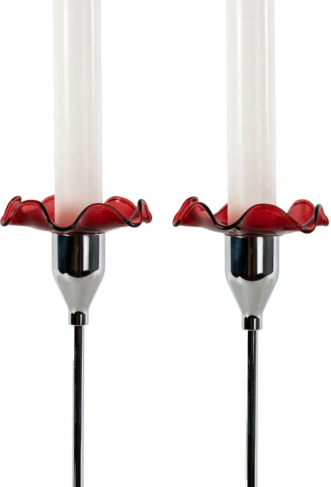 Viva candle cuff 2-pack, Burgundy Sagaform