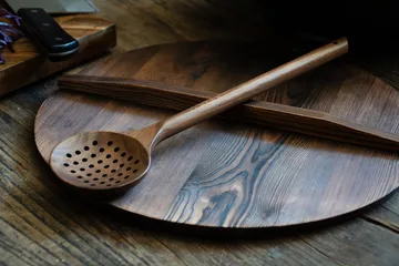 Satake perforated ladle 33.5 cm - Walnut - Satake