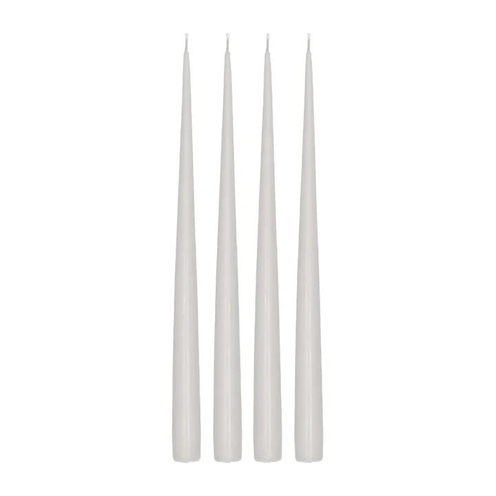Atmosphere long candle 4 pack 32 cm - Icy grey - Scandi Essentials