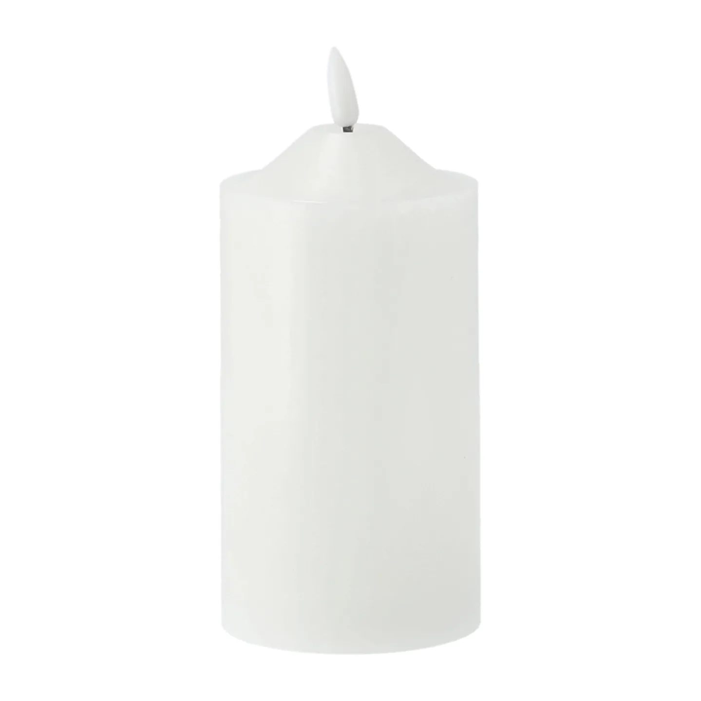 Bright block candle LED 17 cm, White Scandi Essentials