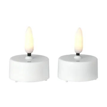 Bright LED tealight Ø3.8 cm 2-pack - White - Scandi Essentials