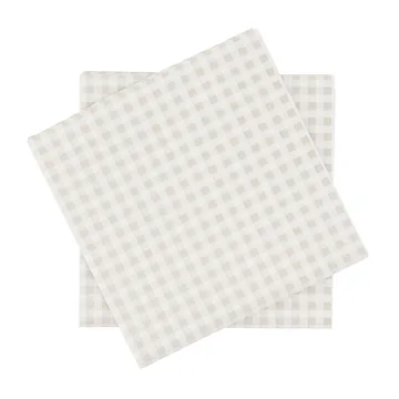 Fine grid paper napkin - White-beige, 20-pack, 33x33 cm - Scandi Essentials