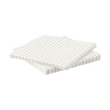 Fine grid paper napkin - White-beige, 20-pack, 33x33 cm - Scandi Essentials