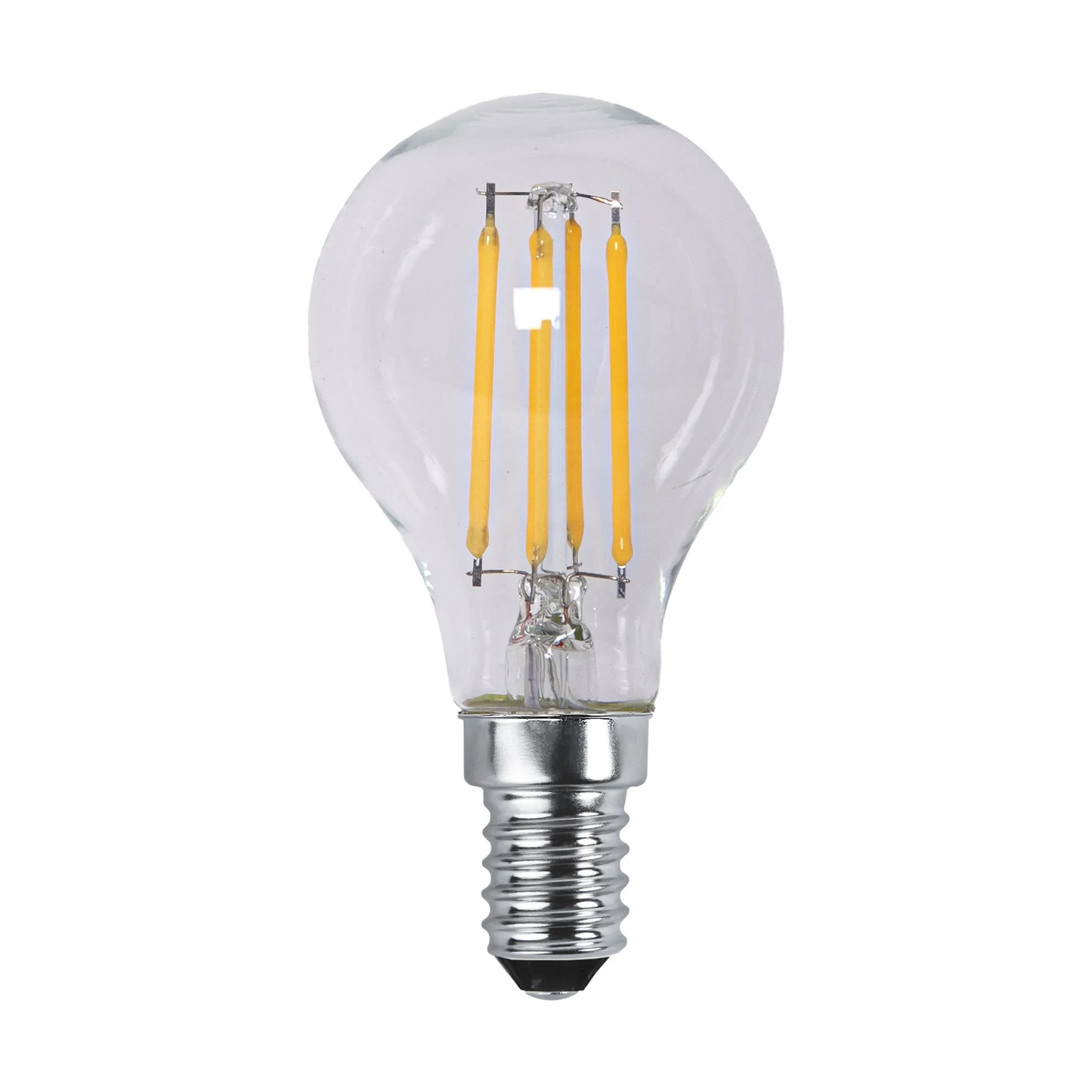 Lit dimmable light bulb E14 250lm LED filament, Clear, 2100K Scandi Essentials