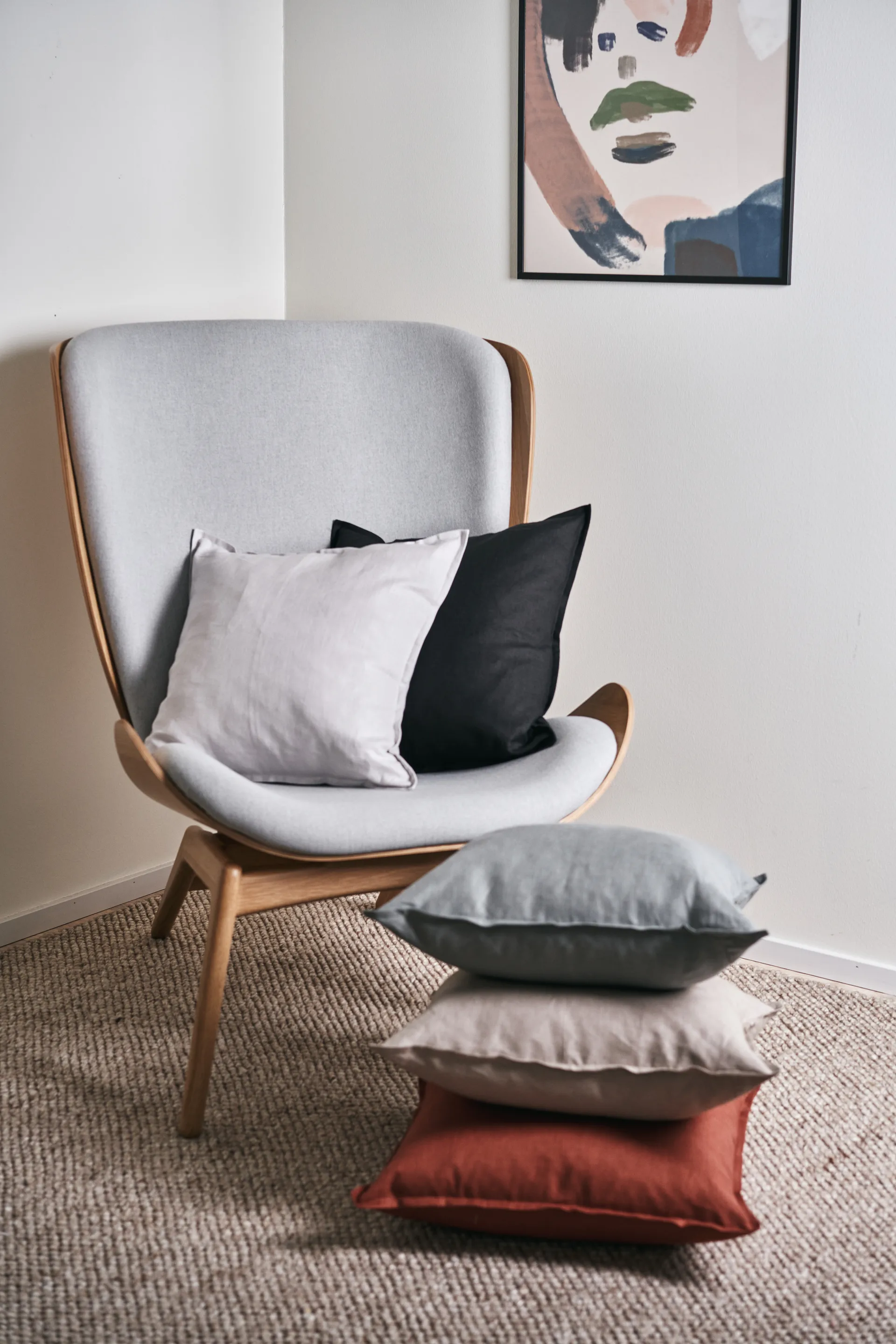 Calm pillow case linen 50x50 cm, Carbon Scandi Living