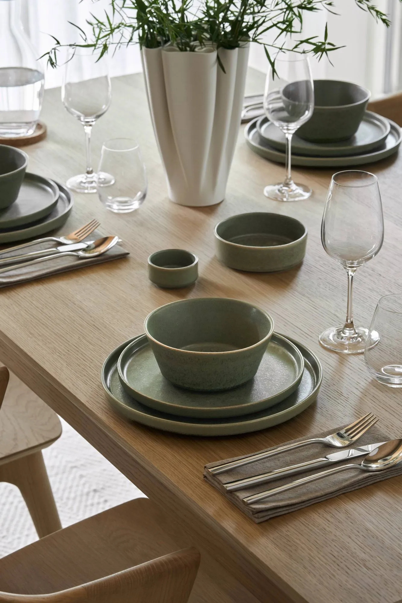 Clay dinner plate, Green, Ø26 cm Scandi Living