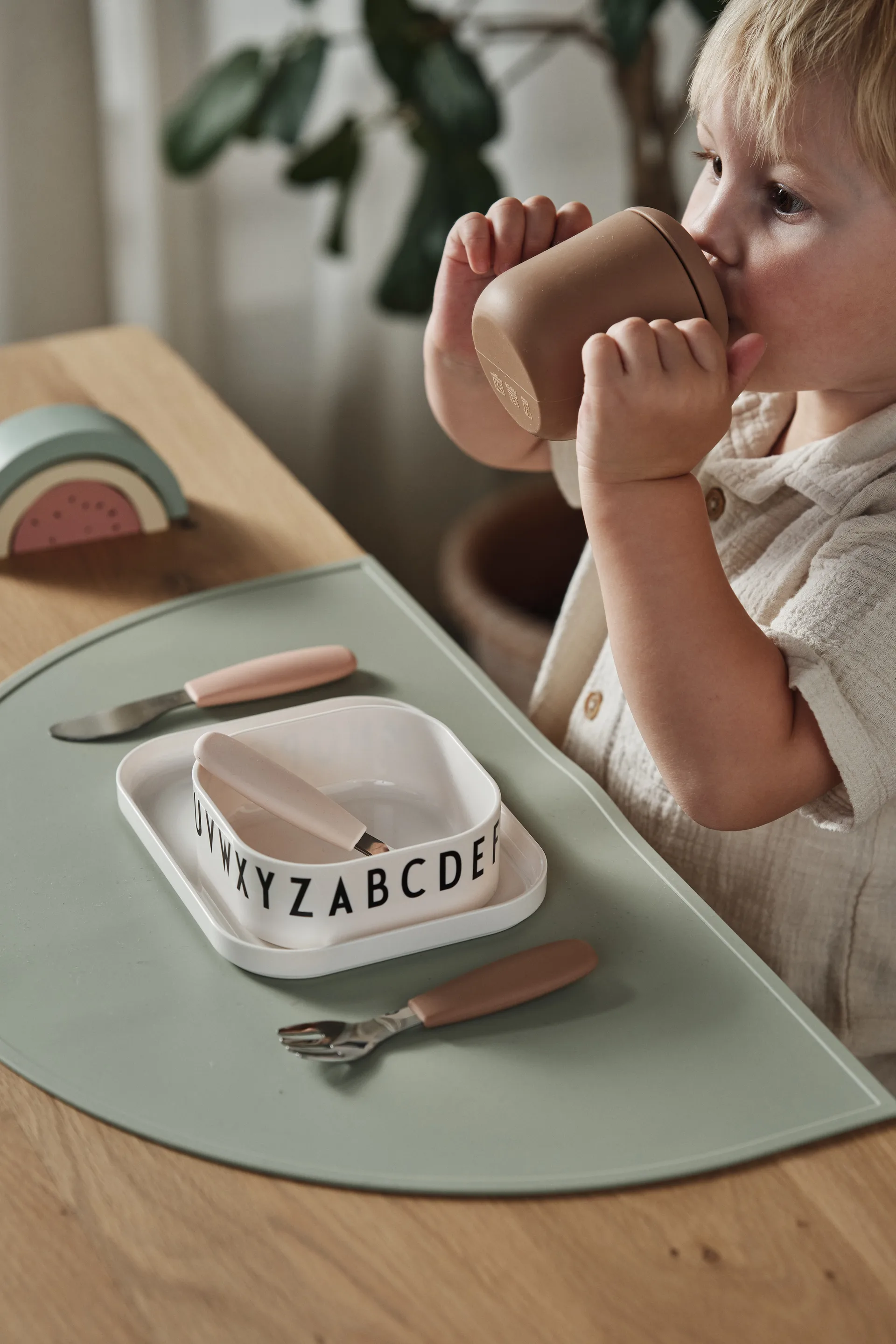 Dine cutlery set silicone 3 pieces, Blusher Scandi Living