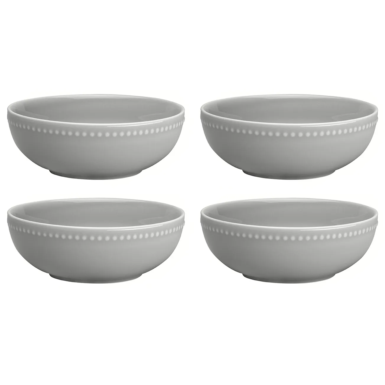 Dots breakfast bowl 60 cl 4-pack, Grey Scandi Living