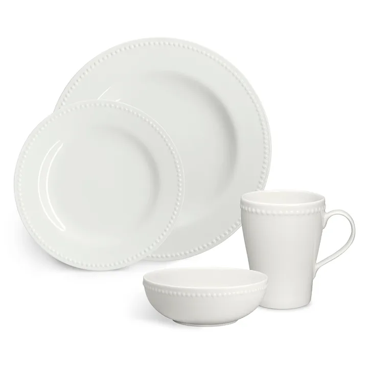 Dots mug 35 cl 4-pack - Creamy white - Scandi Living