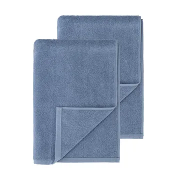 Drift bath towels 100x150 cm 2-pack - Blue - Scandi Living