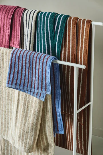 Drift towel 30x50 cm - Blue-red - Scandi Living