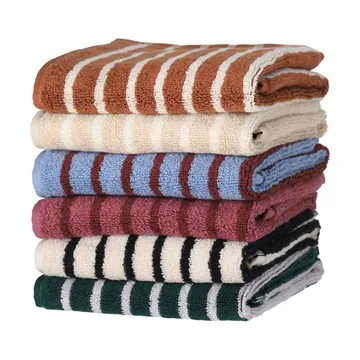 Drift towel 30x50 cm - White-black - Scandi Living