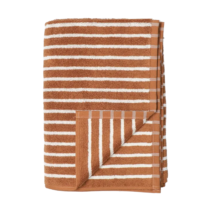 Drift towel 50x70 cm - Brown-white - Scandi Living