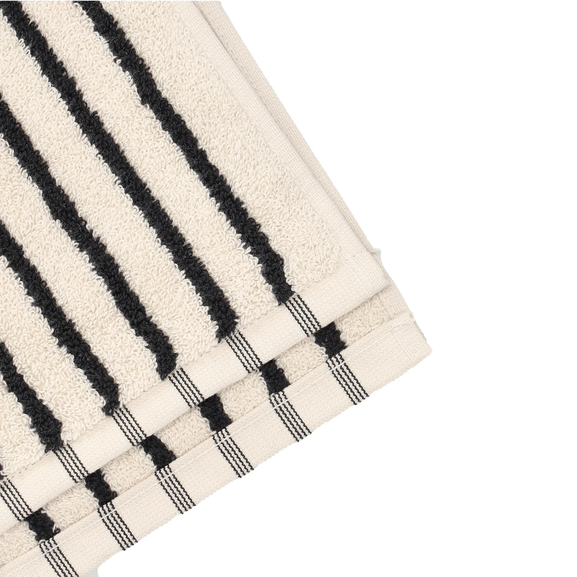 Drift towel 50x70 cm, White-black Scandi Living