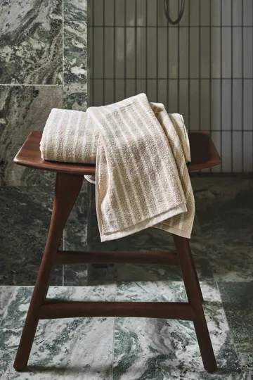 Drift towel set 4 pieces - Beige-white - Scandi Living