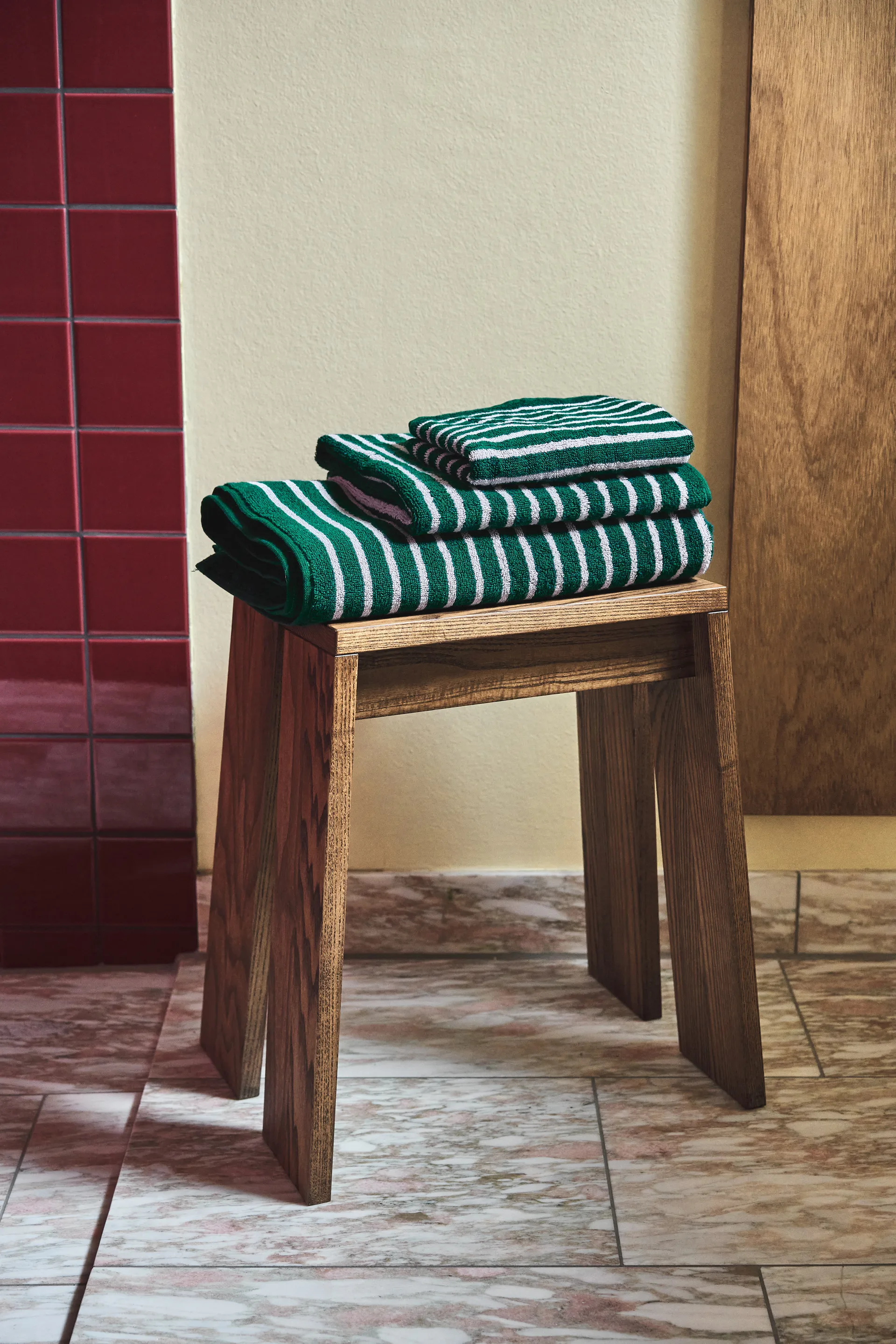 Drift towel set 4 pieces - Green-purple Scandi Living