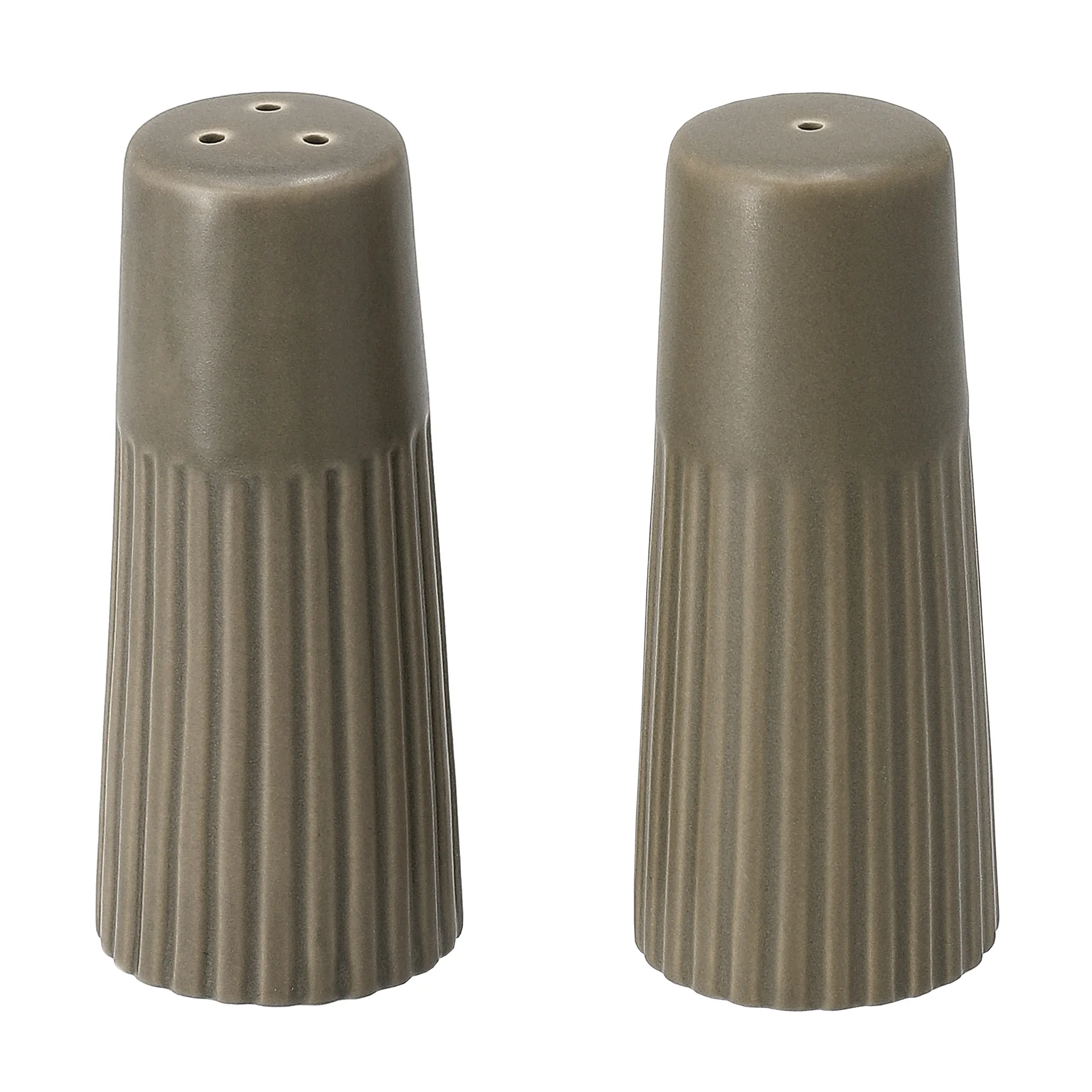 Edge salt & pepper shakers, 2 pieces, Green, Ø3.8x8.7 cm Scandi Living
