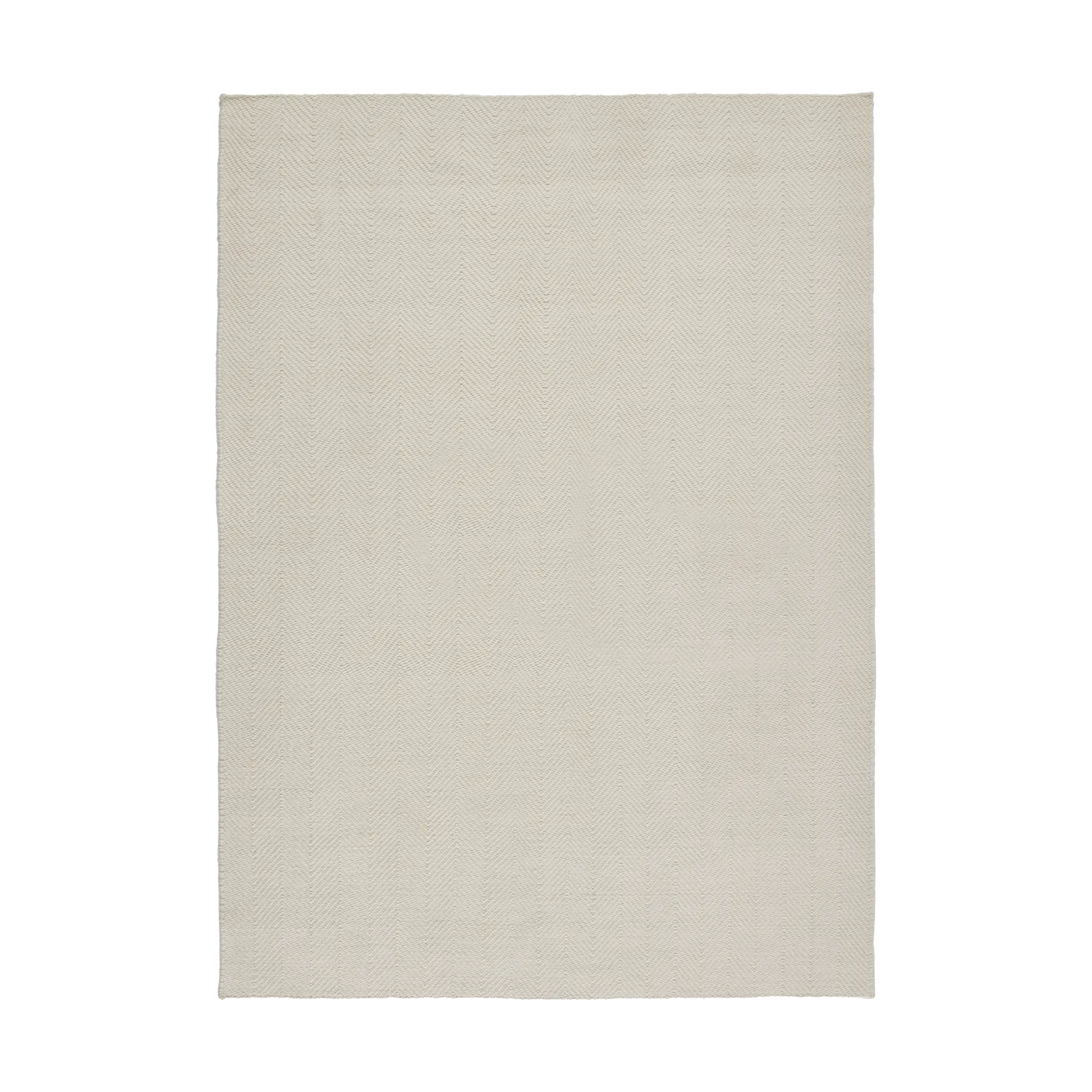 Furrow wool rug natural white, 200x300 cm Scandi Living