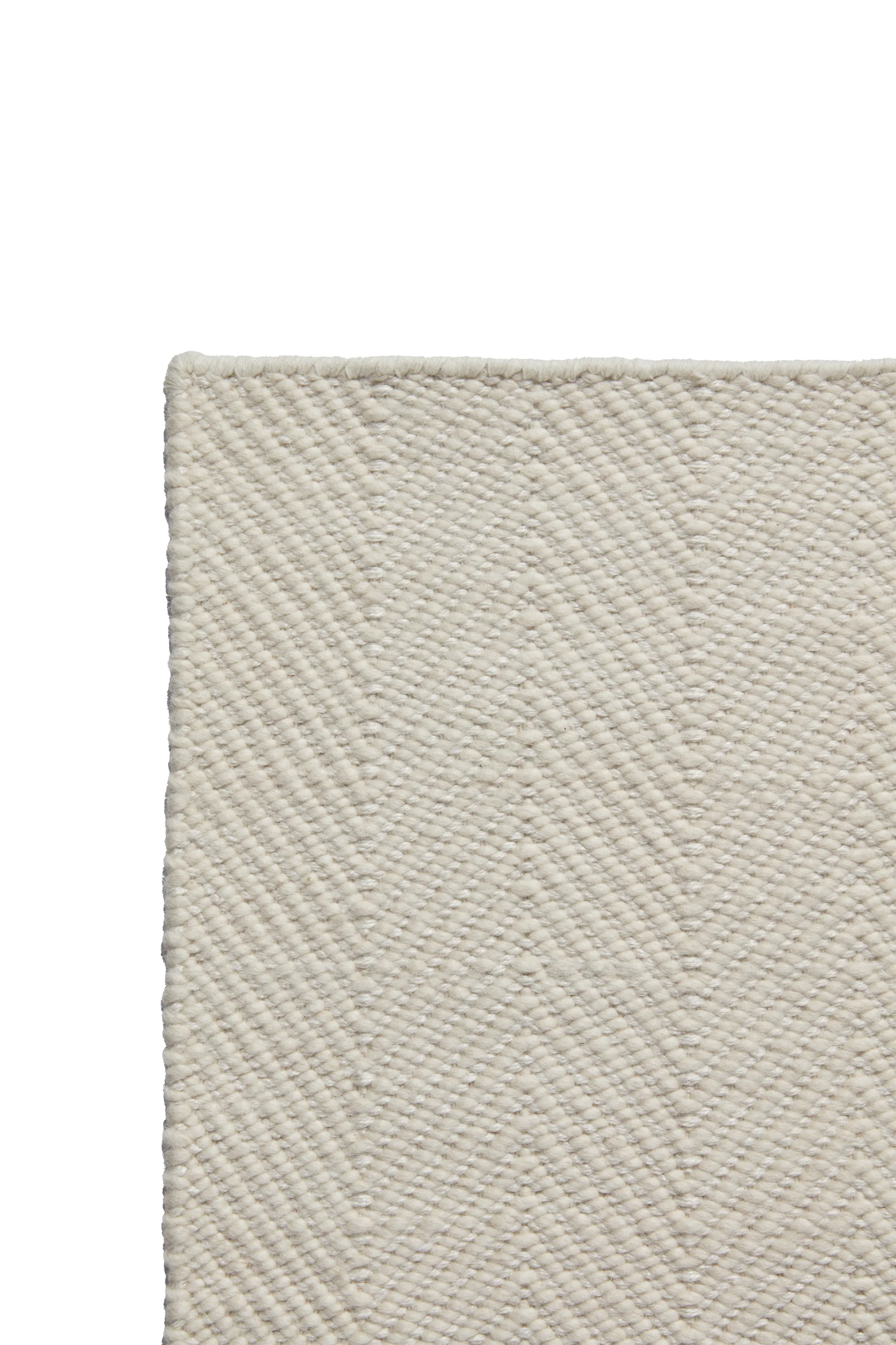 Furrow wool rug natural white, 200x300 cm Scandi Living