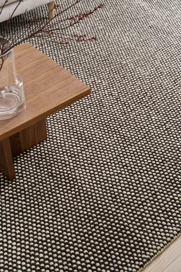 Hill wool rug - White-brown, 200x300 cm - Scandi Living