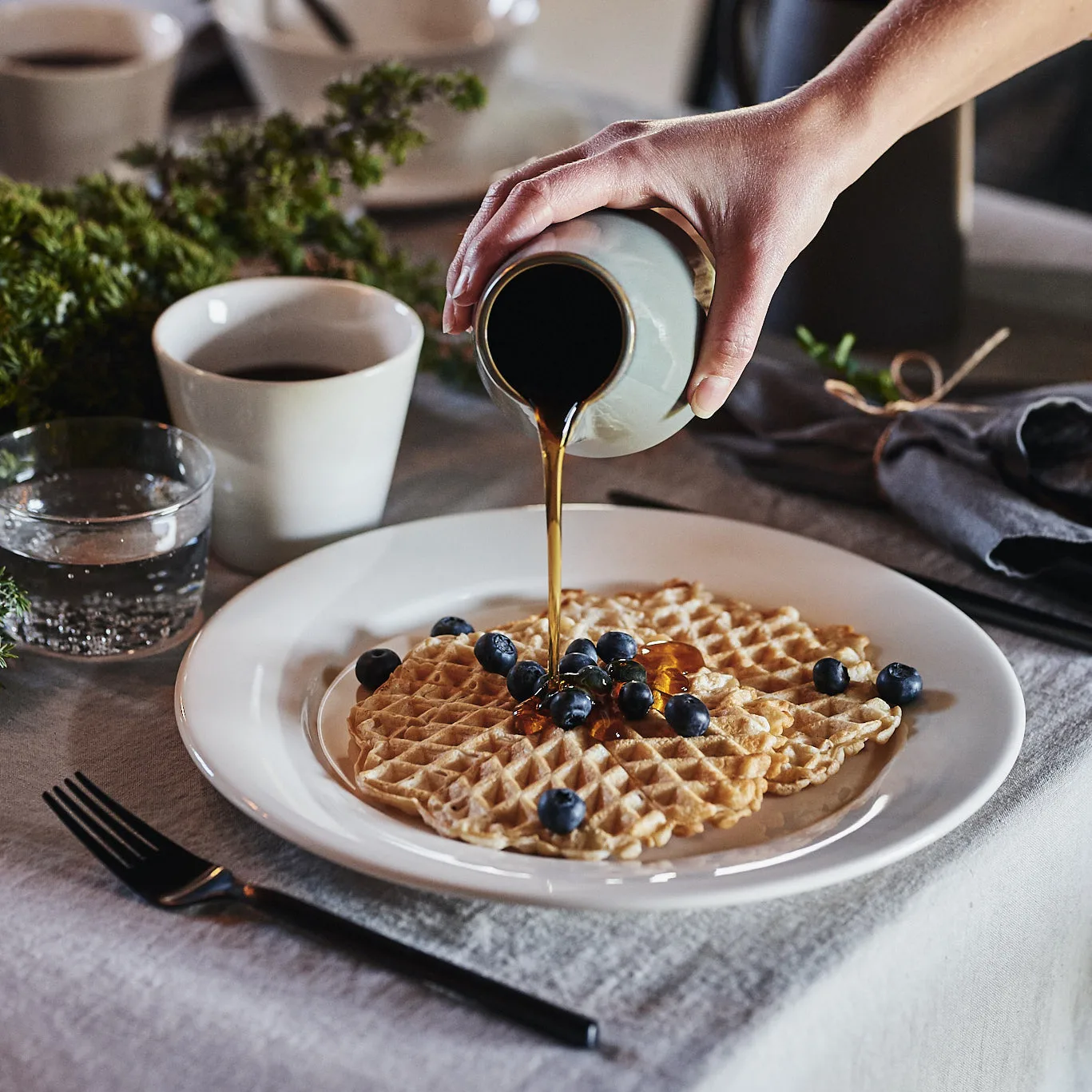 Kalk dinnerware set 16 pieces - White,  Scandi Living