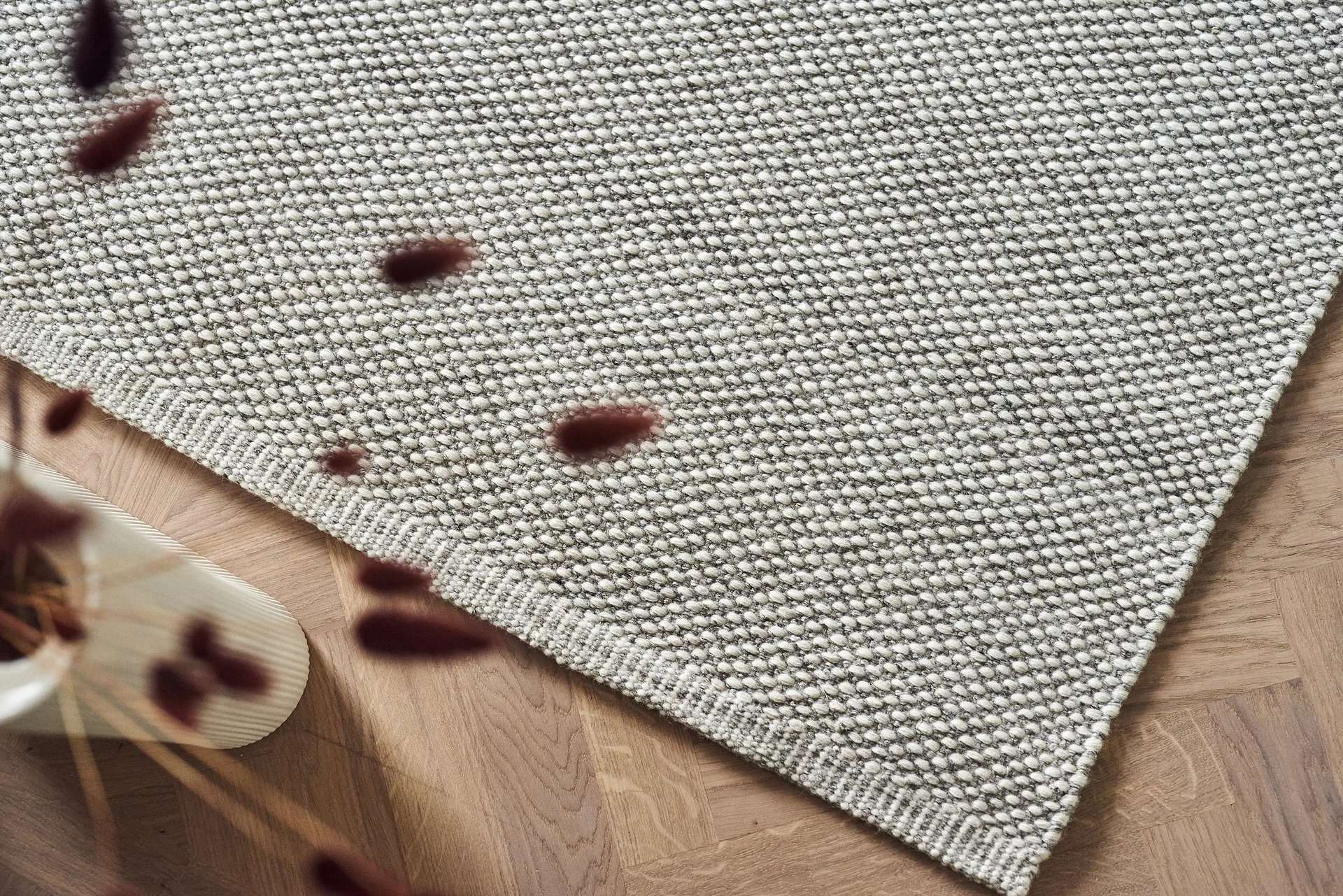 Lea wool rug natural white, 170x240 cm Scandi Living