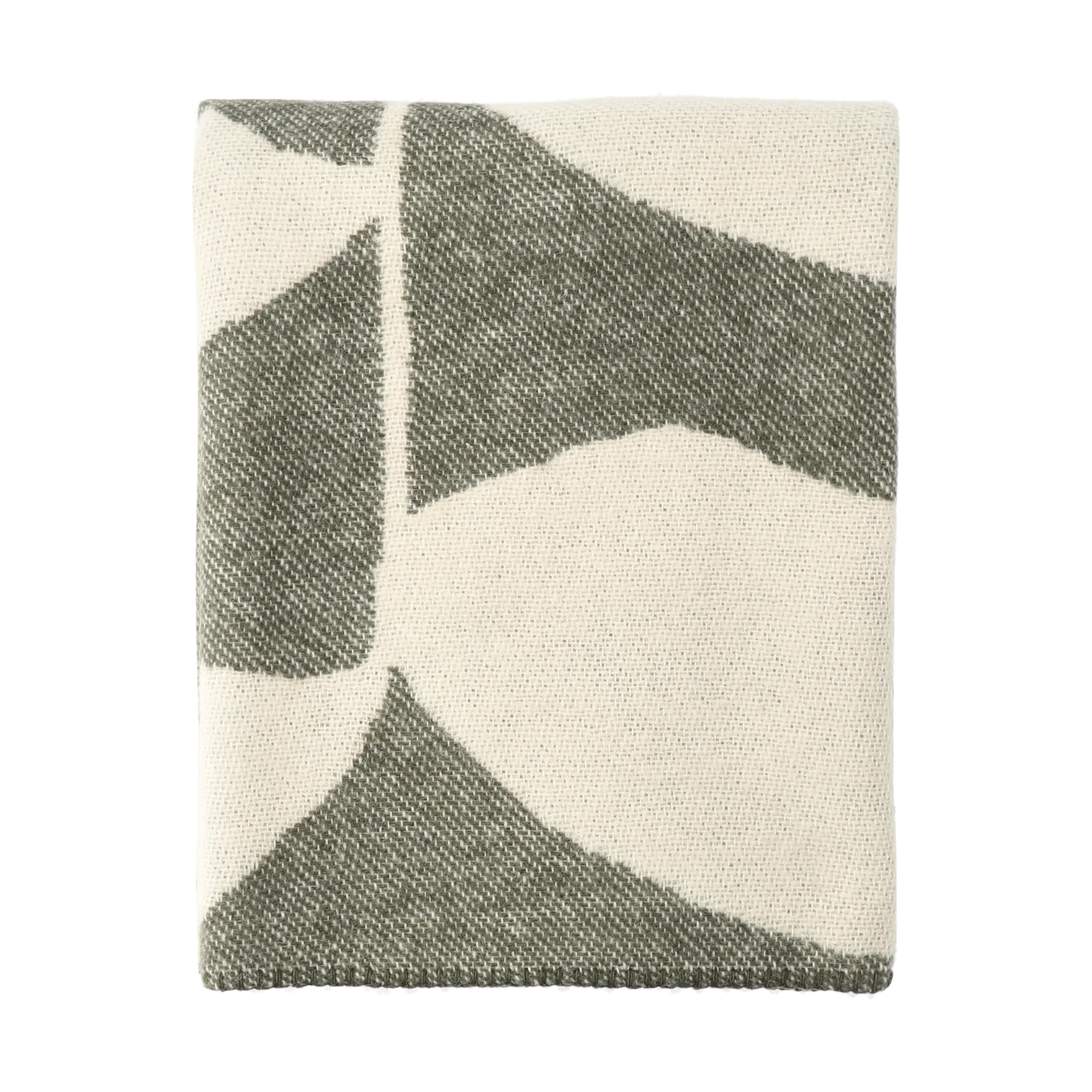 Leaf wool throw 130x180 cm, Khaki green Scandi Living