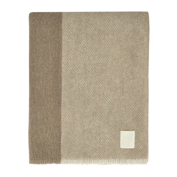 Row wool throw - Beige, 120x185 cm - Scandi Living