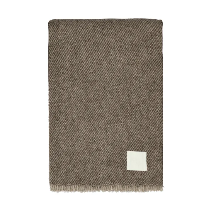 Row wool throw - Brown, 120x185 cm - Scandi Living