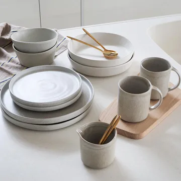 Sandsbro dinner plate light grey, Ø26 cm, 6-pack - Scandi Living