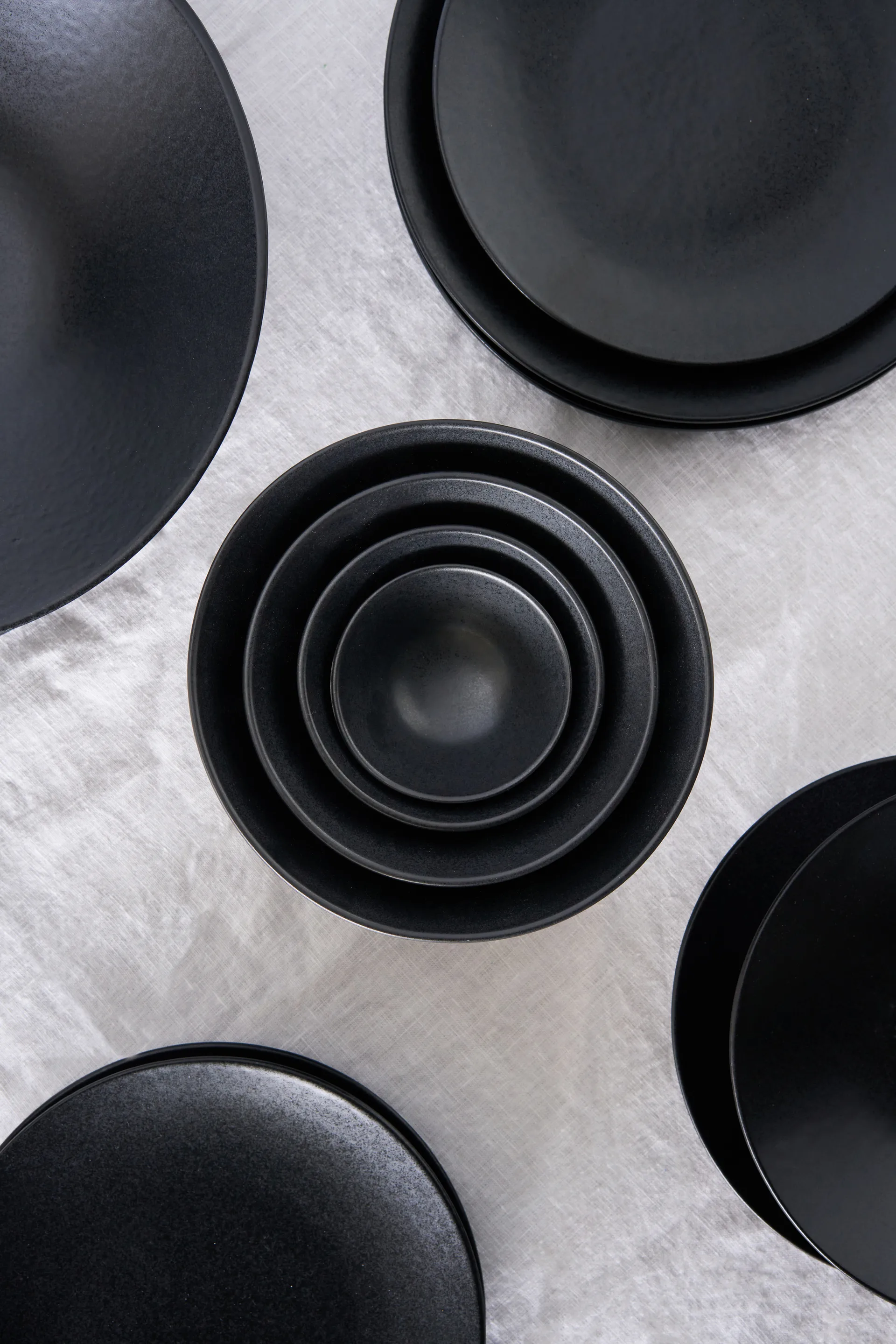 Terra serving bowl, Black stoneware, Ø9,5 cm Scandi Living