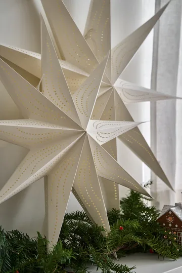 Veil advent star - White, Ø60 cm - Scandi Living